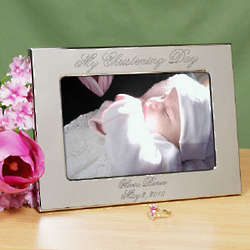 Personalized My Christening Day Silver Picture Frame