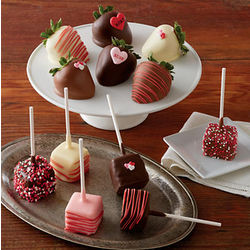 Valentine's Day Chocolate Covered Strawberries & Cheesecake Pops