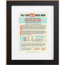 The Year You Were Born Personalized Framed Print