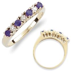 Sapphire & Diamond Accent I Love You Ring