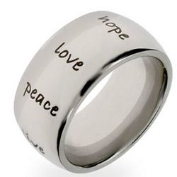 Stainless Steel Inspirational Ring