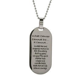What Cancer Cannot Do Tag Pendant