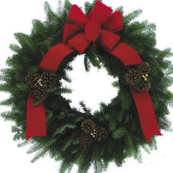Saint Nick Fresh Pine Christmas Wreath