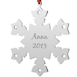 Personalized Silver Snowflake Ornament