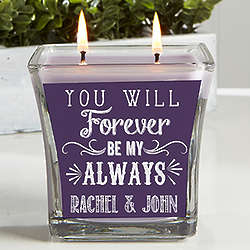 Personalized Love Quotes Scented Glass Candle