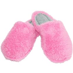 Womens Terry Fluffy Clog Slippers