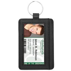 Black ID & Credit Card Wallet Key Holder