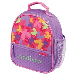 Girl's Personalized Embroidered Butterfly Lunch Box