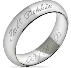 Sterling Silver Couple's Message Ring
