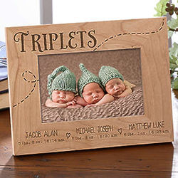 Personalized Triplets 4x6 Picture Frame