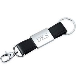 Leather Key Chain with Carabineer Clip