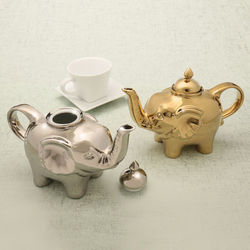 Electroplated Porcelain Elephant Teapot