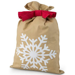 Christmas Snowflake 31" Canvas Gift Bag