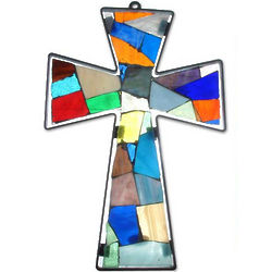 Reflections of Color Stained Glass Cross
