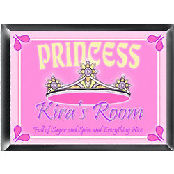 Personalized Pretty Pink Girl's Room Sign
