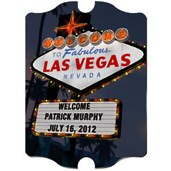 Personalized Las Vegas Nighttime Vintage Sign