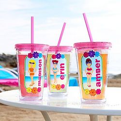 Personalized Beach Babe Insulated Tumbler