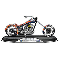 Denver Broncos Super Bowl Champions Motorcycle Sculpture