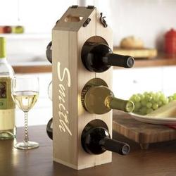 Personalized Wine Bottle Rack Pack