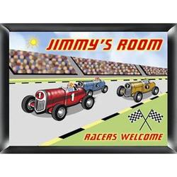 Children's Personalized Racer Room Sign