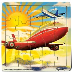 21-Piece Wooden Jetliner Jigsaw Puzzle
