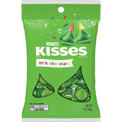 7-Ounce Bag of Hershey's Lime Green Chocolate Kisses