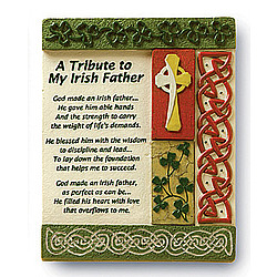 A Tribute to My Irish Father Plaque