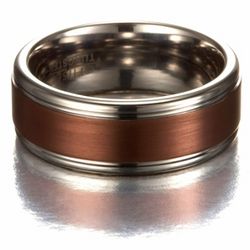 Chocolate Color Men's Tungsten Ring