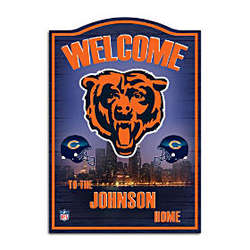 Personalized Chicago Bears Welcome Wall Sign