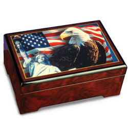 American Eagle Patriotic Music Box