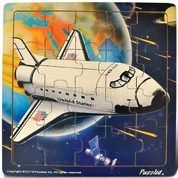 Space Shuttle Jigsaw 21 Piece Wooden Puzzle