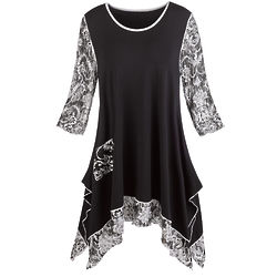 Midnight Lace Tunic Top