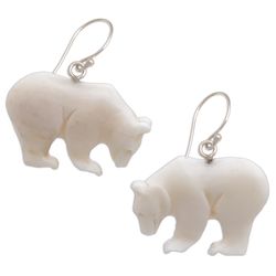 Grizzly Brothers Bone Dangle Earrings