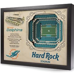Personalized Miami Dolphins NFL Stadium View Sports Wall Art