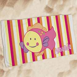 Kid's Personalized Fish Beach Towel