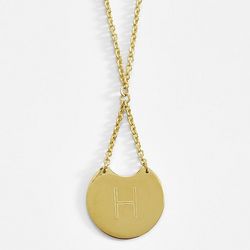 Gold Sentiments Personalized Initial Charm Necklace