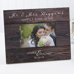 Personalized Small Rustic Elegance Wedding Picture Frame