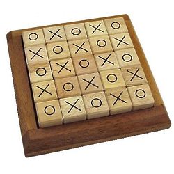 Mosaic Tic-Tac-Toe Wooden Strategy Game