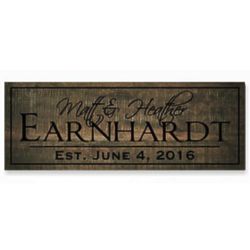 Personalized Family Name Sign with Rustic Finish