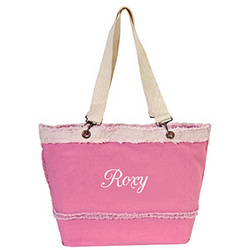 Personalized Pink Denim Tote