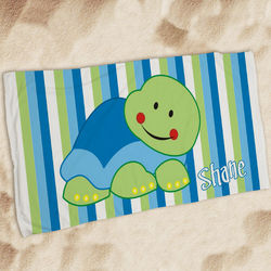 Kid's Personalized Turtle Beach Towel
