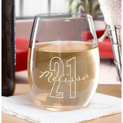 Personalized Birthday Wine Glass