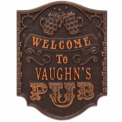 Personalized Welcome Theme Pub Plaque