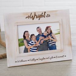 Personalized Farmhouse White Washed 4x6 Picture Frame