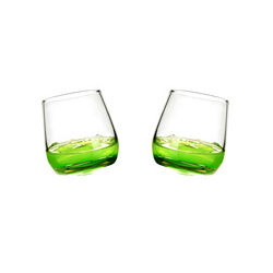 Roly Poly Handblown Double Shot Glasses