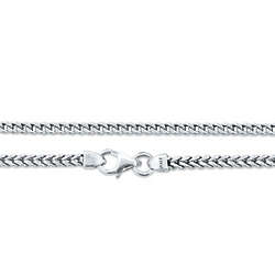 Italian Sterling Silver Franco Hollow Chain Necklace