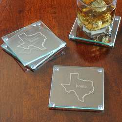 Home State Outline Glass Coasters
