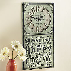 You are My Sunshine Sign Clock