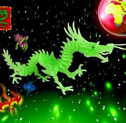 Dragon 3D Jigsaw Puzzle Glow in the Dark Construction Kit
