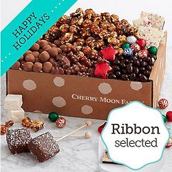 Christmas Chocolate & Sweets Gift Box with Happy Holidays Ribbon